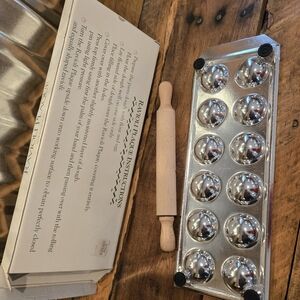 New Vtg Ravioli Pan & rolling Pin In Box Rivoli Italy